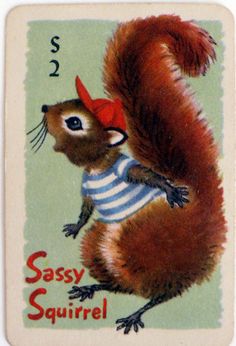 an image of a squirrel on a card