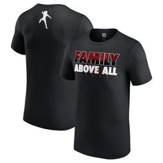 With this Family Above All T-Shirt, you won't need Paul Heyman to tout your Roman Reigns fandom. The Superstar apparel will bring you one step closer to feeling like you are part of The Bloodline. Whether you are hustling around town or settling in to watch a thrilling night of WWE, make it known that you want to see Roman Reigns deliver a Spear or Superman Punch to whoever refuses to bow down. @WWE One Above All, Superman Punch, Roman Reigns Family, The Bloodline, Wwe Shirts, Paul Heyman, Trending Hats, Taylor Swift Shirts, Gamer Humor