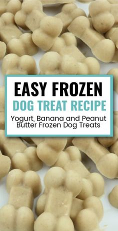 easy frozen dog treat recipe with yogurt, banana and peanut butter frozen dog treats