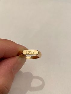 Year Date Number Engraved Ring, Personalized Ring, Initial Ring, Gift , Monogram Initial Ring, Letter Ring , Pinky Ring, Handmade Design - Etsy قلادات متدلية, Ring Initial, Pola Gelang, Engraved Ring, Personalized Ring, Dope Jewelry, Jewelry Lookbook, Classy Jewelry, Initial Ring