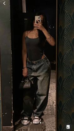 @panisachm Grey Jeans Y2k Outfit, Outfit Ideas For The Club, Bigger Chest Outfit Ideas, Live Band Outfit, Metro Boomin Concert Outfit Ideas, Heels Dress Outfits, Hiphop Concert Outfit Summer, Mirror Insta Pics, Aesthetic Fit Pics