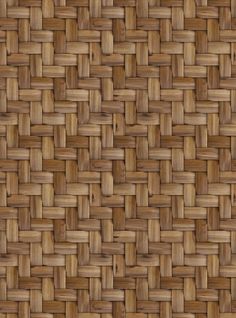 a close up view of a woven basket weave textured with natural wood grains