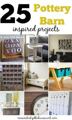 25 pottery barn inspired projects with text overlay