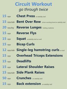 a poster with instructions for how to use the circuit workout workouts and exercises