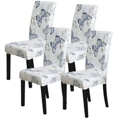 PRICES MAY VARY. 1. [High-density fabric]: Forcheer dining chair covers made of 92% polyester and 8% spandex. Soft and comfortable offers breathable, year-round comfort. Butterfly pattern makes your parson chairs for dining room look new. 2. [Recommended Size for Dining Chairs]: Back Height 20-24inch (50-60cm); Seat Length 14-20inch (36-50cm); Seat Width 14-20inch (36-50cm). Please make sure your chairs are well within the measurements given. Please check the measurement guide in the item pictur Dining Chair Covers, Chair Slipcovers, Dining Chair Slipcovers, Dining Room Set, Slipcovers For Chairs, Metal Chairs, Chair Cover, Butterfly Pattern, Chair Covers