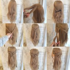 Hair Tutorials, Bridesmaid Hair Tutorial, Hair Arrange, Hair Setting, Fancy Hairstyles, Hairstyles For Round Faces, Wedding Hair And Makeup