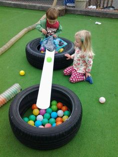 Childcare Yard Ideas, Outdoor Sensory Area Play Spaces, Ece Outdoor Activities, Preschool Yard Outdoor Spaces, Loose Parts Play For Babies, Outdoor Play Ideas For Toddlers, Nursery Garden Ideas Outdoor Play, Outdoor Area Eyfs, Baby Outdoor Play Area