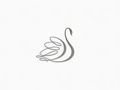 an image of a swan that is in the middle of it's logo design