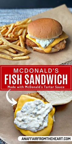 mcdonald's fish sandwich made with mcdonald's tartar sauce