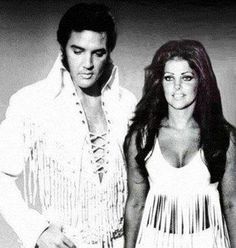 elvis presley and his beautiful wife in the 1970s's photo shoot for their album