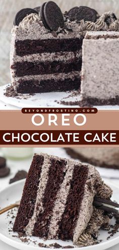 This homemade Oreo chocolate cake has three layers of decadent chocolate cake frosted inside and out with creamy Oreo buttercream frosting bursting with crushed cookies. Cake For Dessert, Oreo Cheesecake Cake, Crochet Bag Handles, Oreo Buttercream Frosting, Oreo Chocolate Cake, Oreo Frosting, Free Crochet Sweater, Cake Oreo, Chocolate Oreo Cake