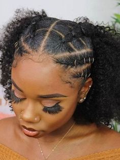 A beautiful look created on Instagram by @damnthatschev and @oluwayemisi_s using the faux kinky coily ponytail from us —————————⠀ Premium Fibre Detachable Ponytail Available in color 1b Black Hairstyle, Band Hairstyles, Rubber Band Hairstyles, Cabello Afro Natural, Protective Hairstyles For Natural Hair, Natural Hairstyle, Cute Curly Hairstyles, Braided Cornrow Hairstyles