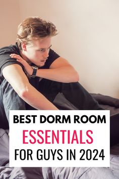 dorm room essentials for guys Essentials For College Dorm Room, Guy Dorm Room, Dorm Essentials List, Boy College Dorms, College Dorm Necessities, Room Essentials List, Dorm Room List, College Freshman Dorm, Dorm Room Ideas For Guys