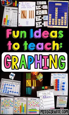 fun ideas to teach graphing for kids with pictures on the back and in front