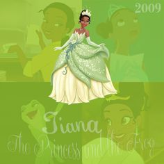 the princess and the frog is featured in this poster