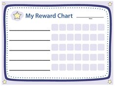 a reward chart with stars on it