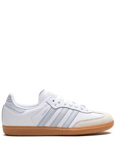 Shop adidas Samba OG "Halo Blue" sneakers Iconic Street Style, Adidas Samba Shoes, Samba Shoes, Indoor Football, Adidas Samba Og, Samba Og, Football Pitch, Shoe Wishlist, They Left