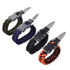 Men's Paracord Rope Survival Bracelet Paracord Weaves, Paracord Knife, Paracord Survival Bracelet, Edc Tactical, Paracord Beads, Tactical Gear Loadout, Mad World, Paracord Survival, Personal Defense