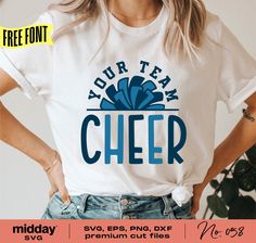 Cheer Camp Outfits, Cheer Fundraiser Ideas, Cheerleader Shirts, Cheer Camp Shirts, Cheer Fundraiser, Cheer Team Shirts, Mom Template, Team Template