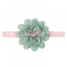 a baby headband with a flower on it