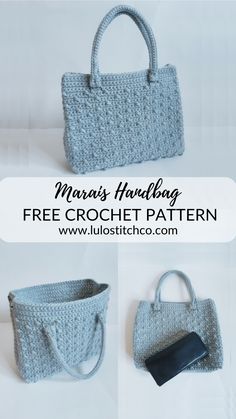 the free crochet pattern for this purse is easy to make