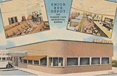 an advertisement for the union debust and ward cafe in manhattan, kansas