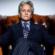 Michael Douglas looking sharp in his suit from Wall Street 2. Fabric woven by Harrison's in England Homburg, Michael Douglas, Best Watches, Dapper Gentleman, Mens Fashion Classic, Classy Men, Best Watches For Men, Mode Chic