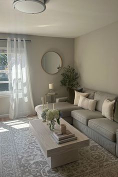 the living room is clean and ready to be used for guests or family members in their home