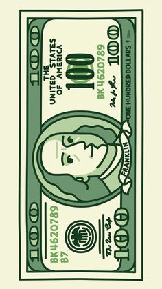 a dollar bill with the image of an astronaut on it's face, in green and white