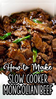 how to make slow cooker mongolian beef