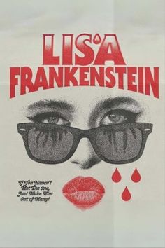 a movie poster for the film illsa frankens steineinn, featuring a woman's face with red lipstick and sunglasses