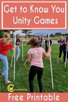 kids playing with the free printable game get to know you unity games