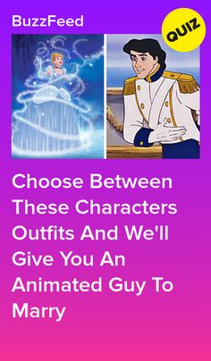 an animated movie poster with the title choose between these characters outfits and we'll give you