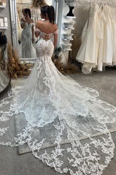 Elegant Mermaid Sweetheart Lace Wedding Dresses with Train AB4060402 Wedding Dresses With Train, Dresses With Train, Lace Sweetheart Wedding Dress, Mexican Wedding Dress, Wedding Dresses Mermaid Sweetheart, Mermaid Sweetheart, Sparkly Prom Dresses, Pretty Wedding Dresses, Fancy Wedding