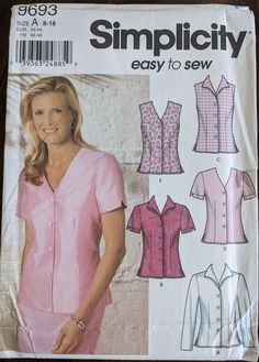 a woman's blouse and pants sewing pattern