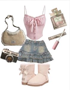 coquette outfit inspo <3 Cochette Aesthetic Outfit, Style Inspiration Pink, Clothes Aesthetic Coquette, Y2k X Coquette, Coquette Baddie Aesthetic, Fairy Coquette Outfits, Hyperfeminine Outfit Pink, Coquette Simple Outfits, Coquette Inspired Outfits