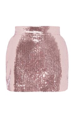 a pink sequinned skirt on a white background