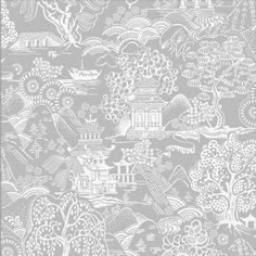 This product is 20.5 inches wide and 396 inches long. It can cover up to 56 square feet depending on the design match and pattern repeat. Remastered from a Graham and Brown archival piece, Basuto Grey wallpaper encapsulates Japanese landscape amid celebration, with scenes of buildings and trees underneath bursts of exploding fireworks. Created in a soft dove grey with chalky white detailing on a luxurious textured substrate. Offers a smooth, untextured finish. Offset match with a 25.19 inch patt Japanese Landscape, Graham & Brown, Brown Wallpaper, Wallpaper Rolls, Wallpaper Calculator, Grey Wallpaper, Dove Grey, Burke Decor, Beautiful Buildings