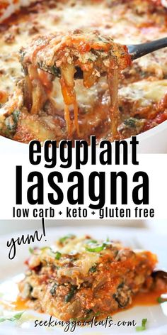 A tasty alternative to the carb-filled pasta version! Made extra tasty by roasting the eggplant and layering with Italian sausage, marinara sauce, ricotta, mozzarella, and parmesan. This is a perfect low carb and keto dish that everyone in your house will enjoy! Keto Eggplant Lasagna, Eggplant Lasagna Recipe, Keto Eggplant, Easy Eggplant, Sausage Marinara, 2023 Food, Keto Casseroles, Lasagna Casserole, Derby Pie