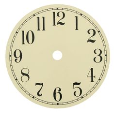 a white clock with black numbers on the face