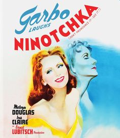 an advertisement for garbo laughs featuring two women
