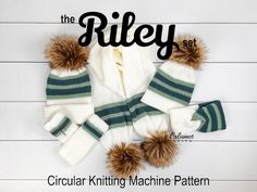 the riley set includes two matching hats and mittens