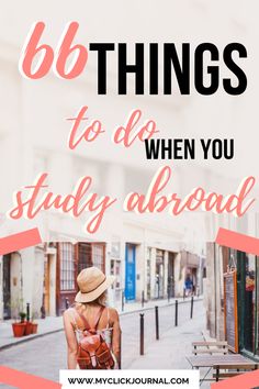 a woman walking down the street with text overlay saying 6 things to do when you study