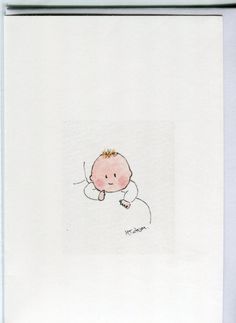 a drawing of a baby with a crown on it's head