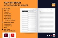 the kp interior homework planner is shown