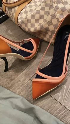 Couture, Dior Heels, Orange Heels, Dr Shoes, Fancy Shoes, Cute Heels, Hype Shoes