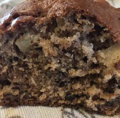 a close up of a muffin on a table