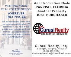 an advertisement for real estate services