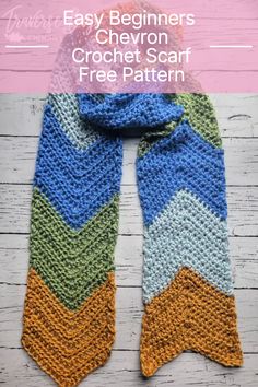 easy crochet chevron scarf free pattern