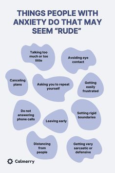 Things people with anxiety do that may seem “rude”